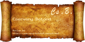 Cserveny Botond névjegykártya