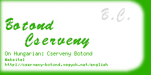 botond cserveny business card